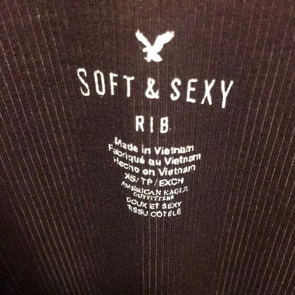 American Eagle Plum Ribbed Tank - Picture 3 of 3